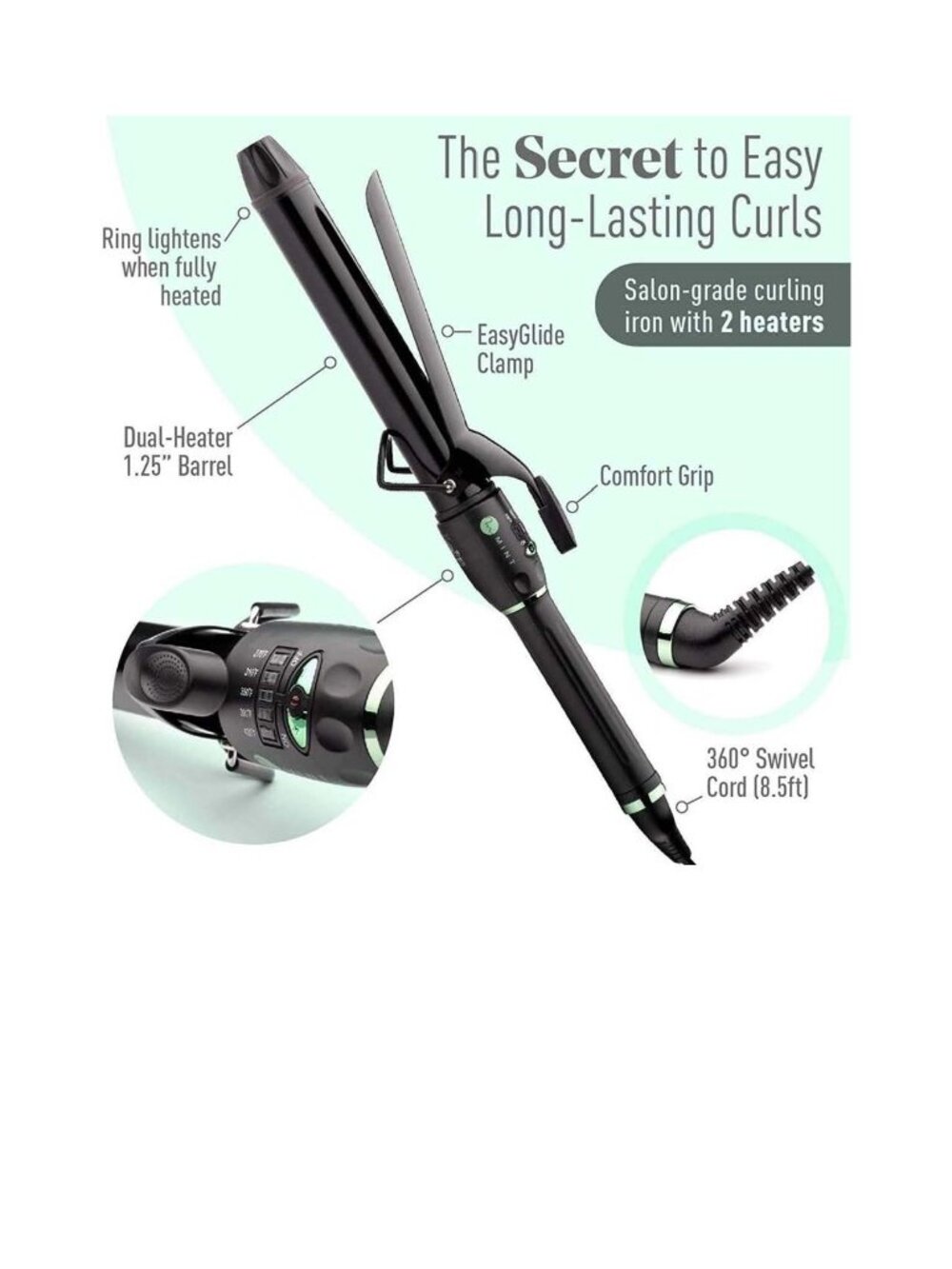 MINT 1 1/4 Curling Iron
